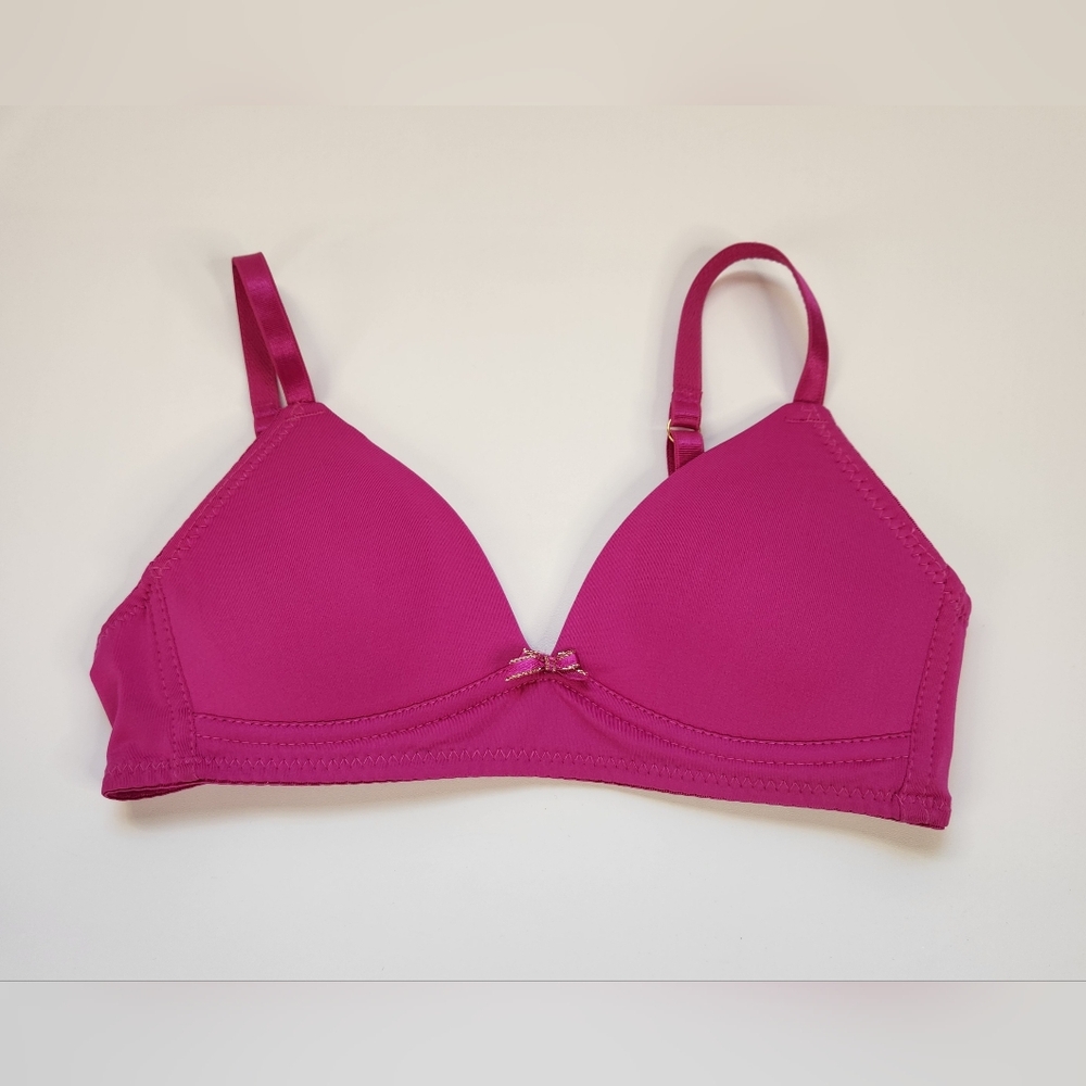 Nicole Miller NY Bra 30A Pink No Wire Lightly Lined Padded Wire Free